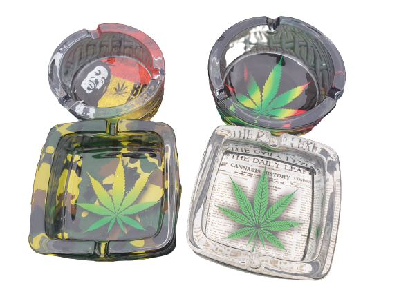 Weed Culture Ashtrays - Vibrant leaf designs - Love Dank